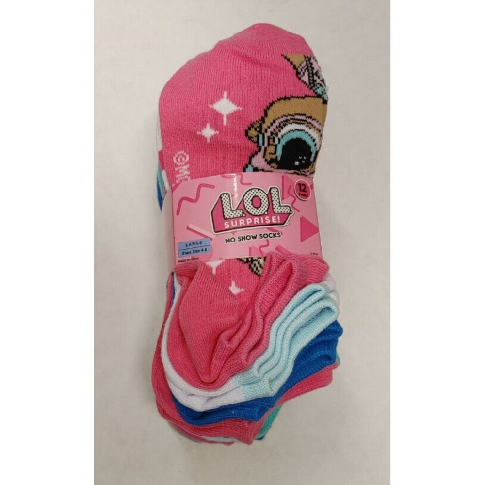 NWT LOL‎ Surprise Girls Socks 12 pairs Size Large